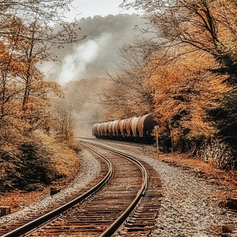 Wald Fotokulisse Woodland Eisenbahn Charme Herbst Kulisse CSH6-215