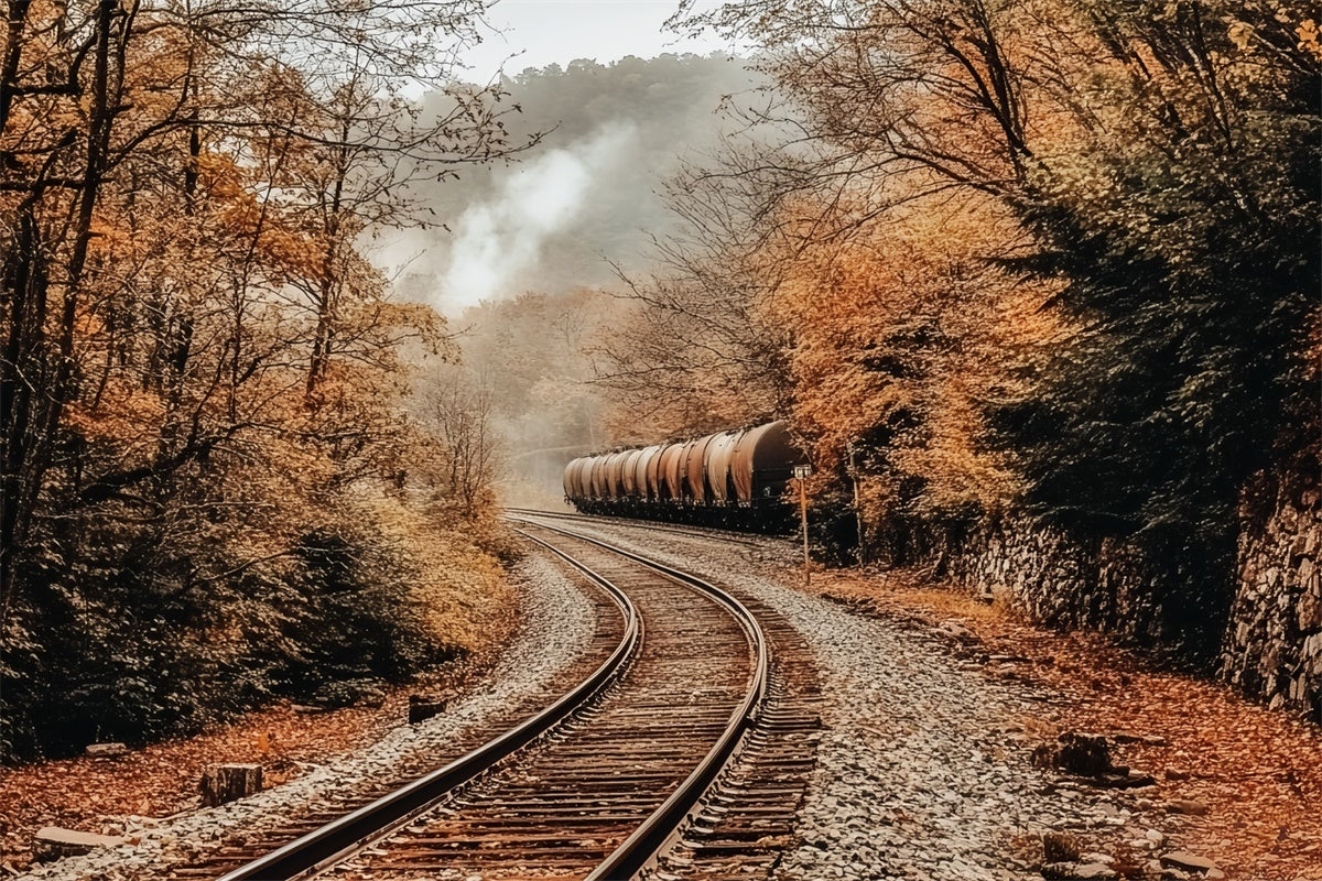 Wald Fotokulisse Woodland Eisenbahn Charme Herbst Kulisse CSH6-215