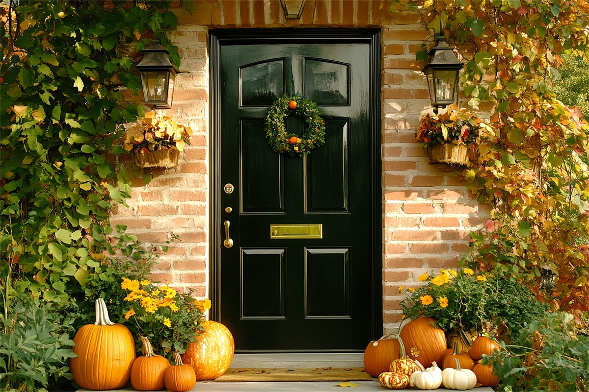 Herbst Fotoshooting Backdrop Rustic Wreath Welcome Backdrop CSH6-224