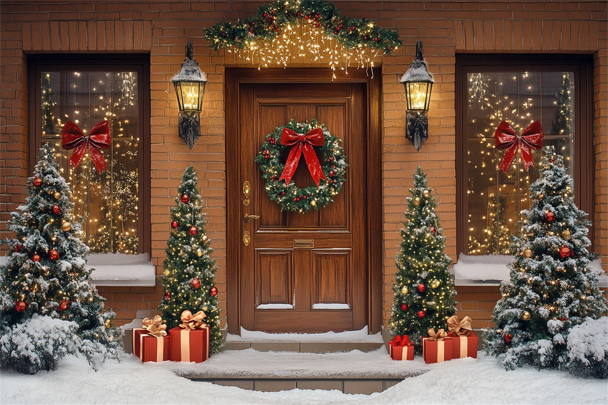 Weihnachten Backdrops Verkauf Festliches Backsteinhaus Backdrop CSH6-270