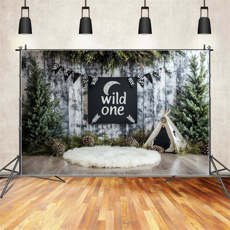 1. Geburtstag Backdrop Woodland Explorer Party Backdrop CSH6-293