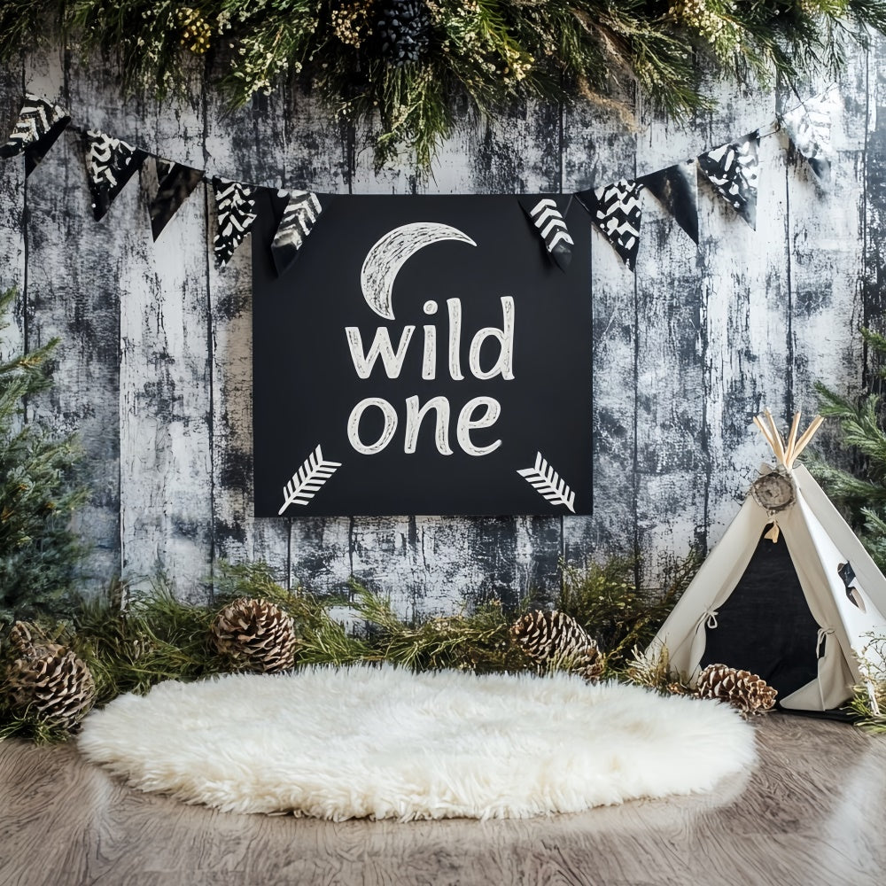 1. Geburtstag Backdrop Woodland Explorer Party Backdrop CSH6-293