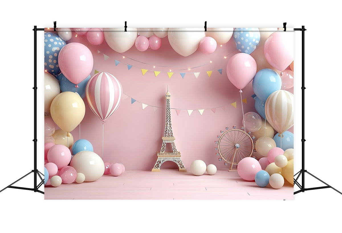 Cake Smash Backdrop Mädchen Sweet Paris Fantasy Backdrop CSH6-295