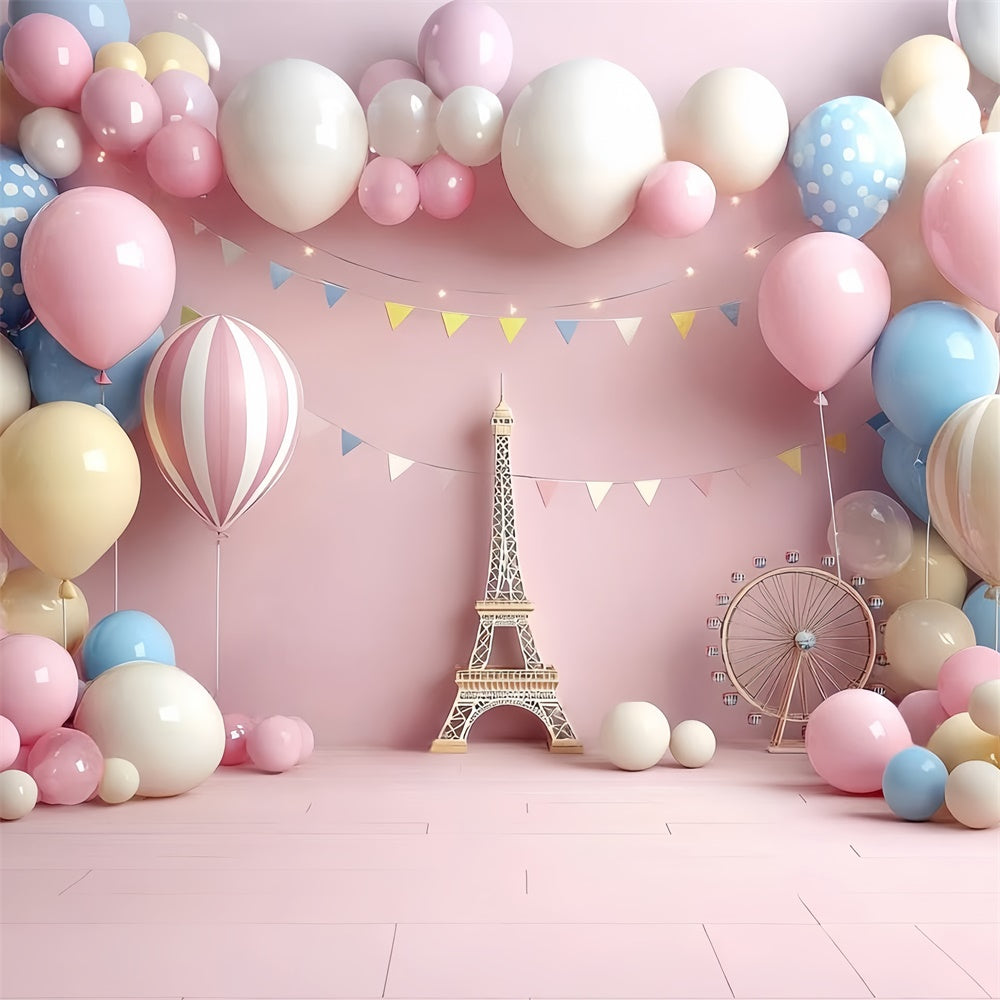 Cake Smash Backdrop Mädchen Sweet Paris Fantasy Backdrop CSH6-295