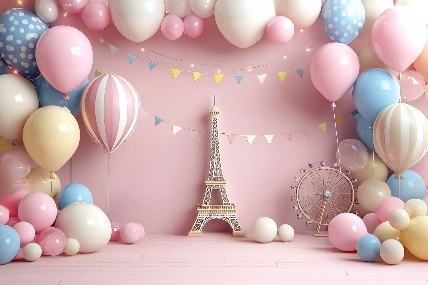 Cake Smash Backdrop Mädchen Sweet Paris Fantasy Backdrop CSH6-295