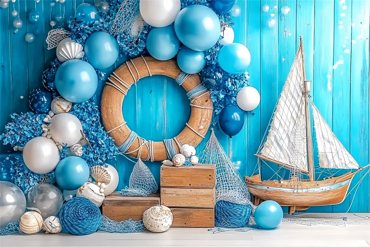 Cake Fotografie Backdrops Nautische Träume Ballon Hintergrund CSH6-298