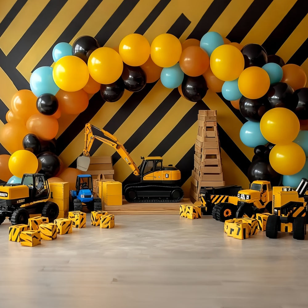 Cake Smash Backdrop Junge Construction Fun Party Backdrop CSH6-299