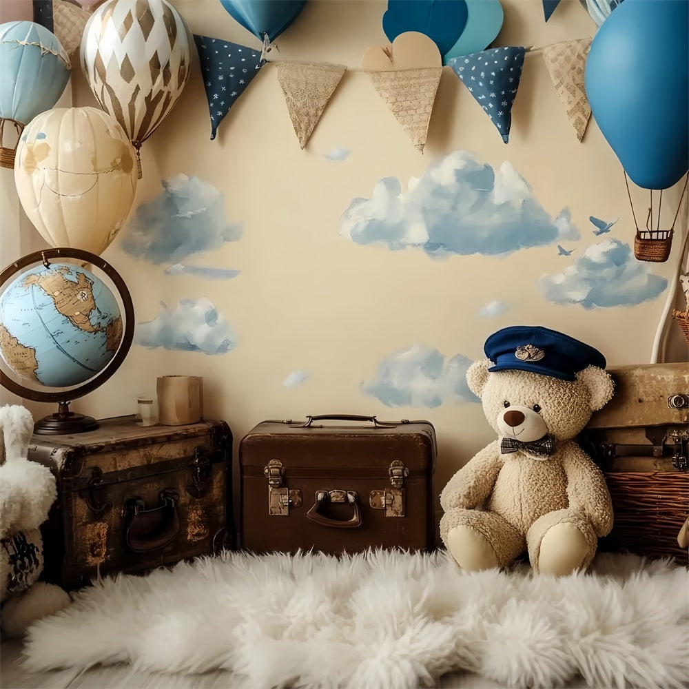 Cake Smash Backdrops Heiße Luft Abenteuer Bär Backdrop CSH6-305