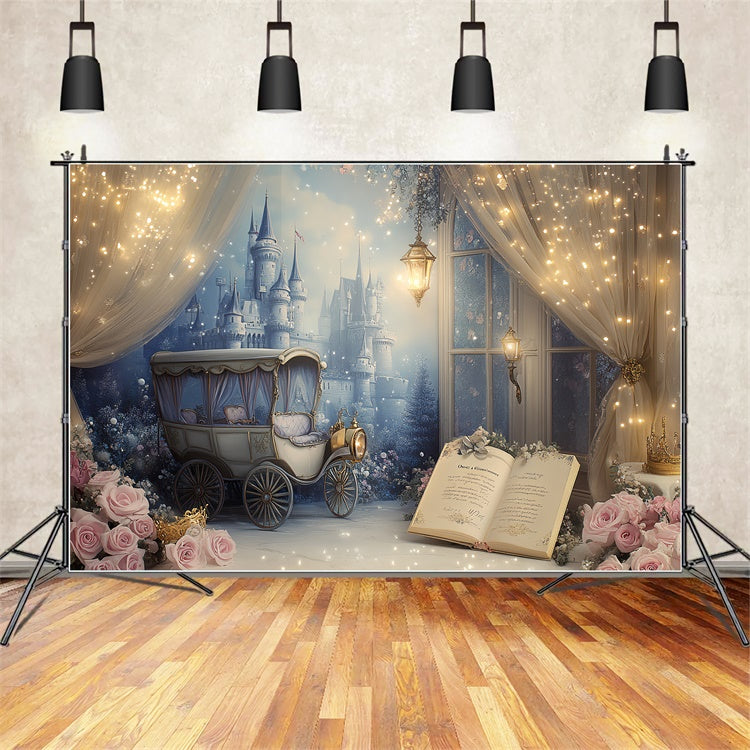 Cake Smash Backdrop Mädchen Königliche Kutsche Schloss Backdrop CSH6-309