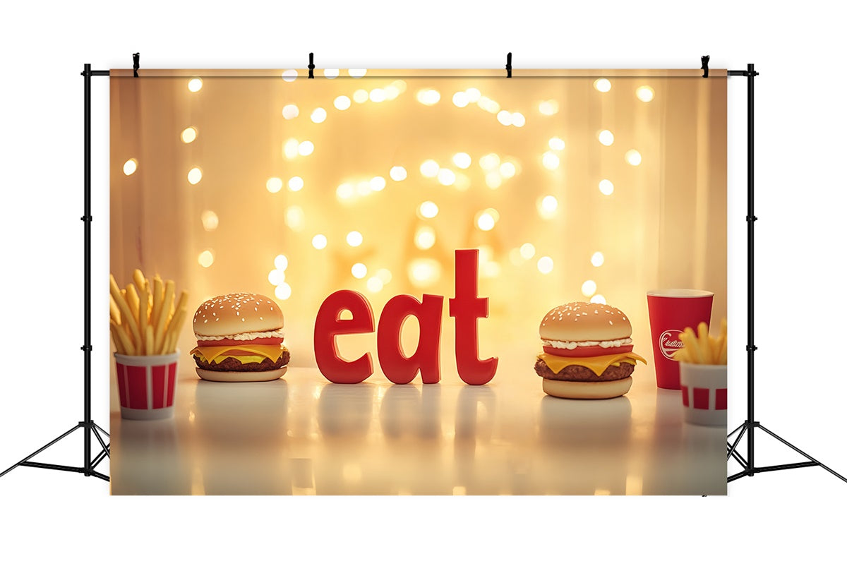 Cake Smash Backdrops Burger Pommes Glow Backdrop CSH6-314