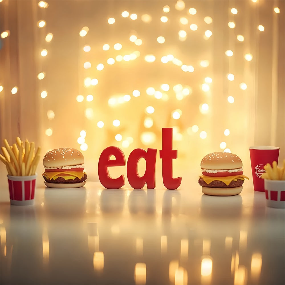 Cake Smash Backdrops Burger Pommes Glow Backdrop CSH6-314