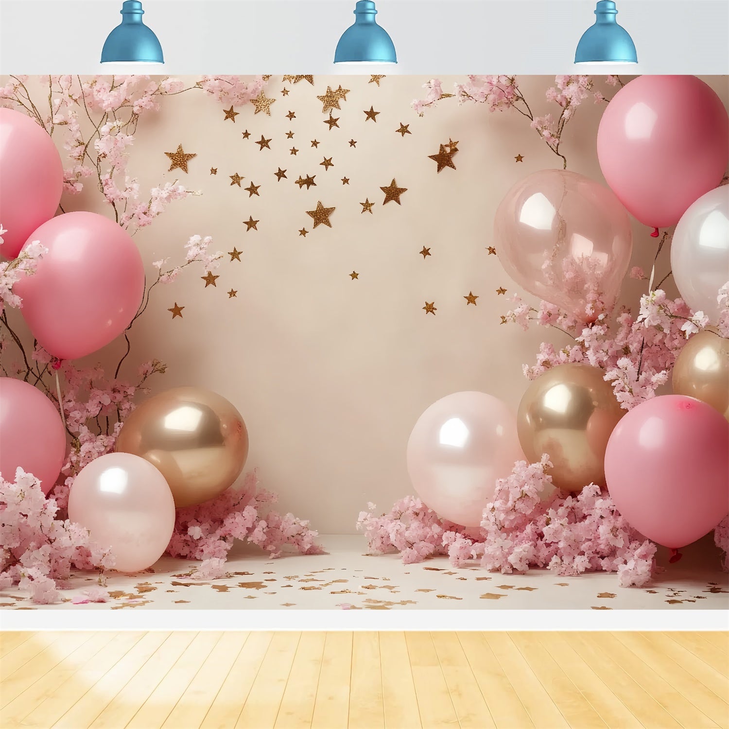 Cake Smash Backdrop Mädchen Glitter Ballon Garten Backdrop CSH6-322