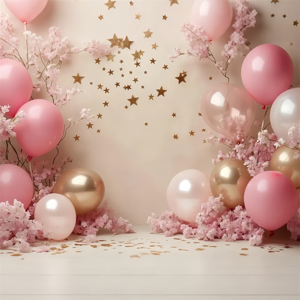 Cake Smash Backdrop Mädchen Glitter Ballon Garten Backdrop CSH6-322