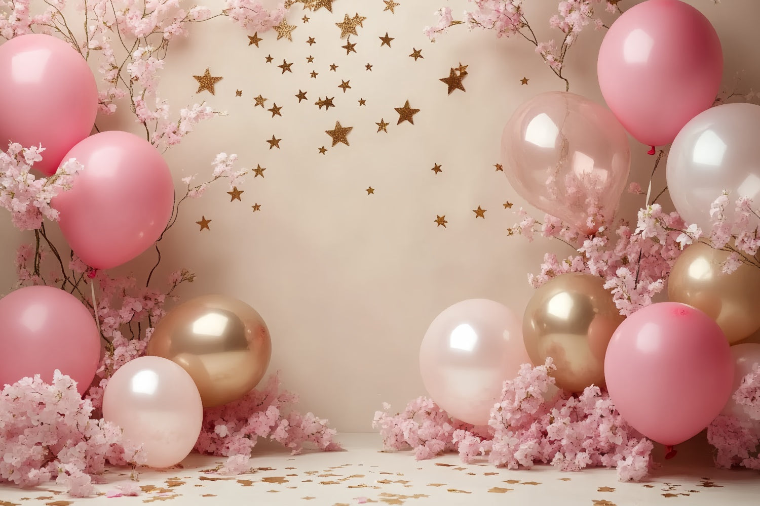 Cake Smash Backdrop Mädchen Glitter Ballon Garten Backdrop CSH6-322
