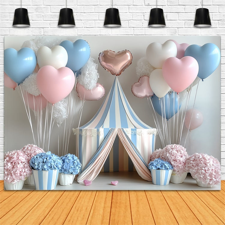 Cake Smash Fotografie Backdrop Herz Ballon Zelt Backdrop CSH6-323