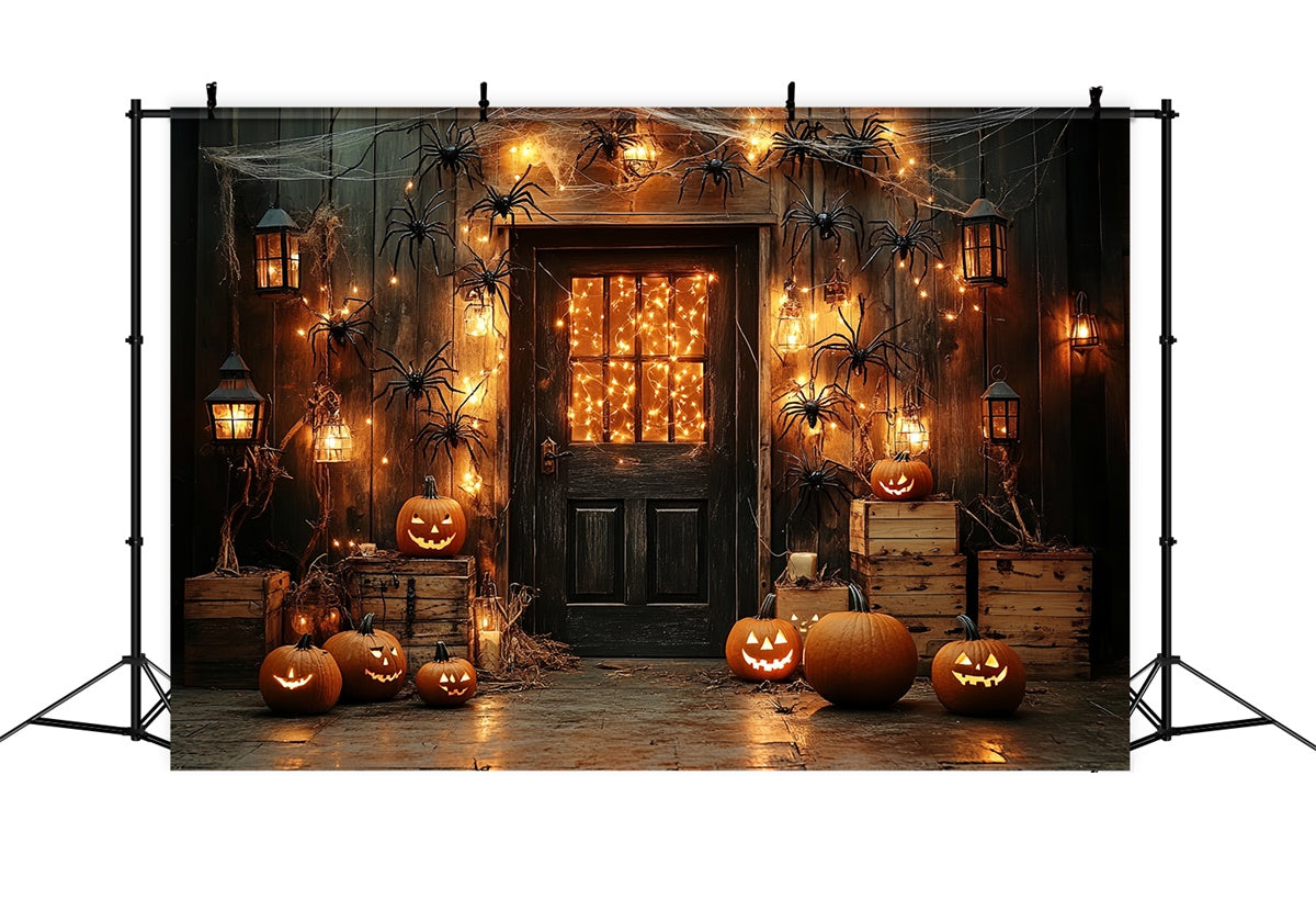 Halloween Backdrop Gespenstische Veranda Laterne Spinne Backdrop CSH6-80