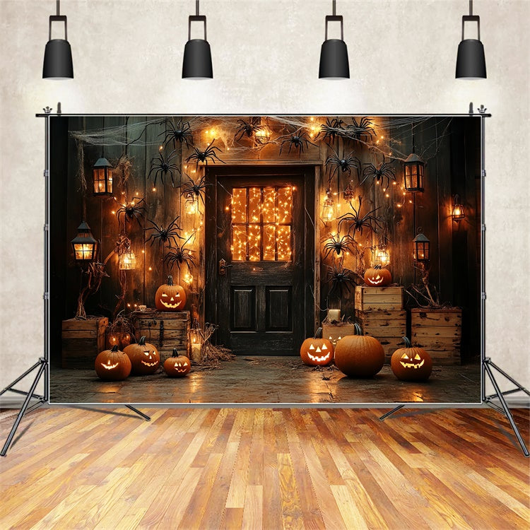 Halloween Backdrop Gespenstische Veranda Laterne Spinne Backdrop CSH6-80