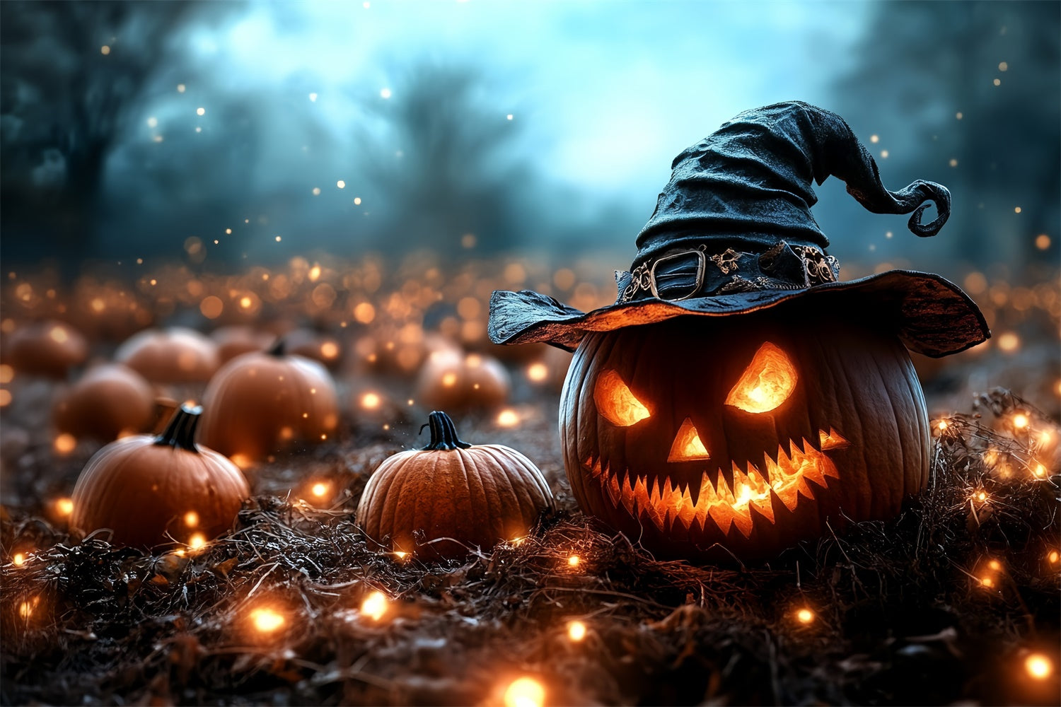 Halloween Fotokulisse Böser Kürbis Zauberer Kulisse CSH6-83