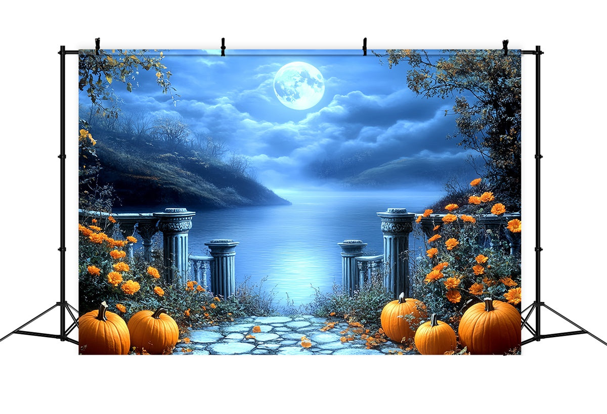 Fotografie Halloween Backdrop Gothic See Mondlicht Backdrop CSH6-85