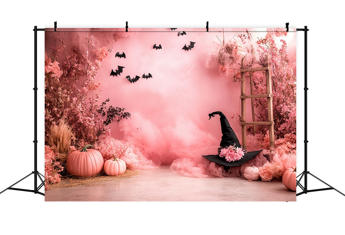 Halloween Wandhintergrund Rosa Hexe Gartenhintergrund CSH6-87