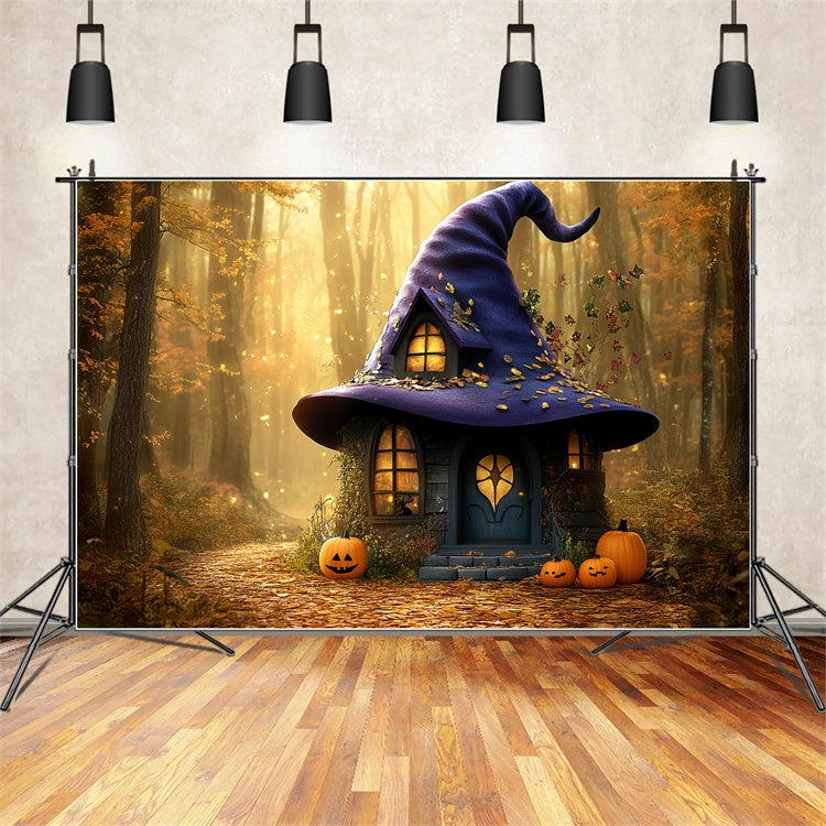Wald Fotokulissen Waldzauberhütte Halloween Fotokulisse CSH6-88