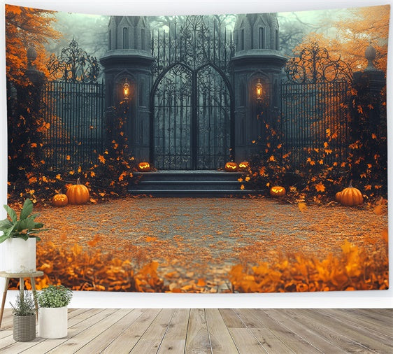 Halloween Backdrop Ideen Verzaubertes Kürbistor Backdrop CSH6-99