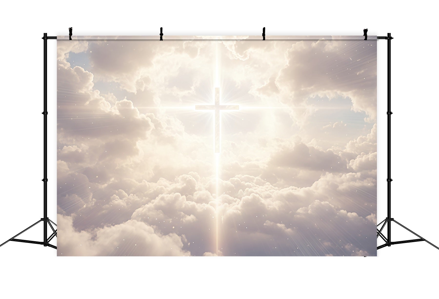 Oster-Hintergründe für die Kirche Himmlisches Licht Kreuz Wolken Oster-Hintergrund CSH61-1