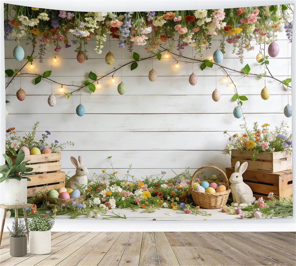 Oster-Frühlingshintergründe Pastellfarbener Hase Eier Garten Fotografie Frühlingshintergründe CSH61-144