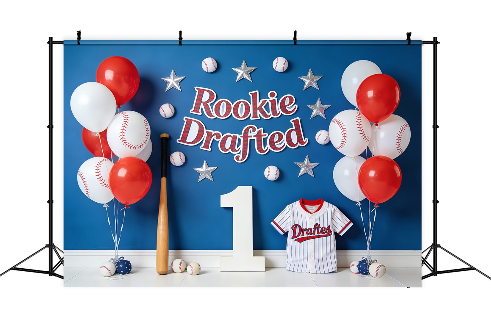 Baseball-Foto-Hintergrund Rookie Drafted Balloon Wall Sportfoto-Hintergrund CSH61-175