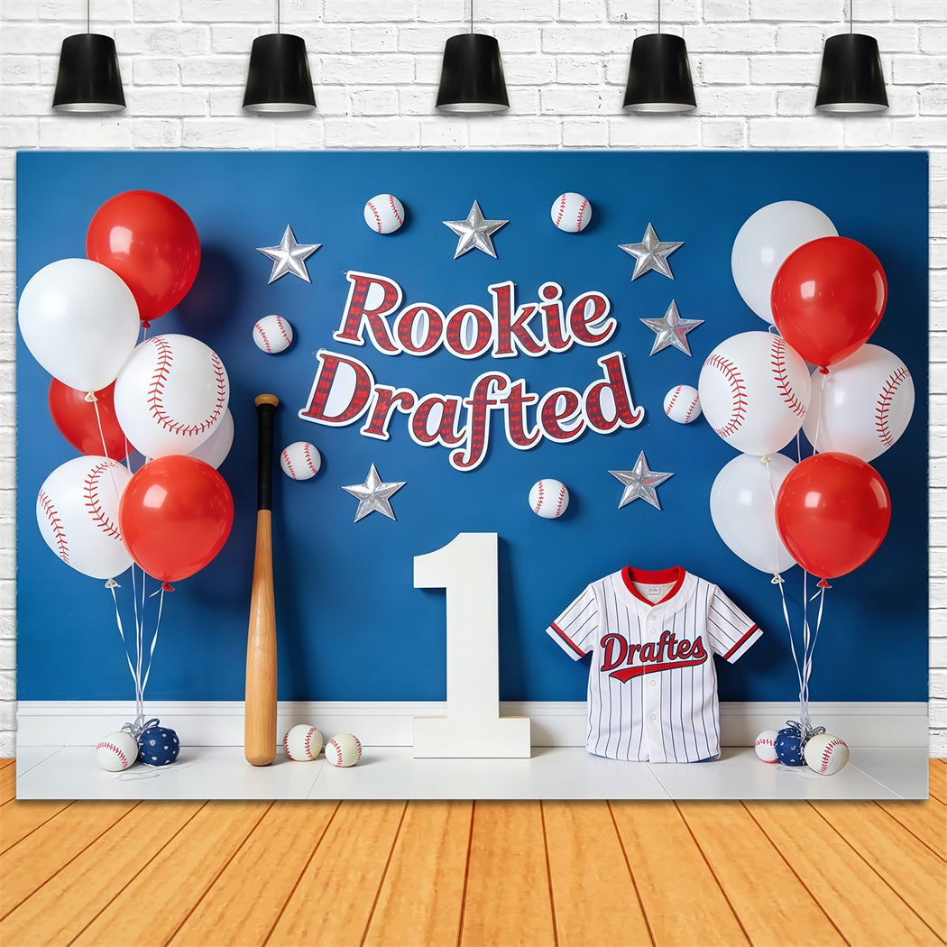 Baseball-Foto-Hintergrund Rookie Drafted Balloon Wall Sportfoto-Hintergrund CSH61-175