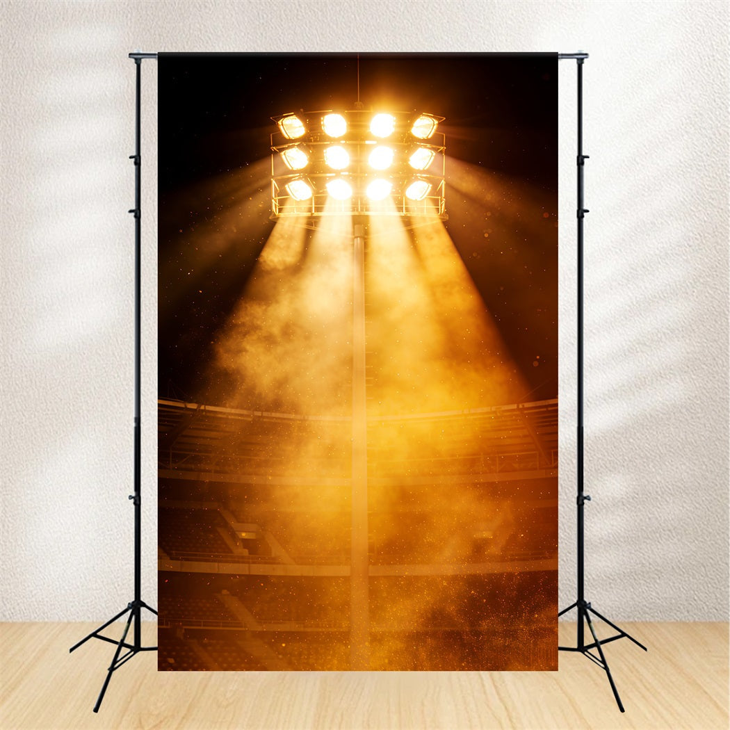 Baseball-Hintergrund Golden Stadium Light Burst Sportfotografie-Hintergrund CSH61-181