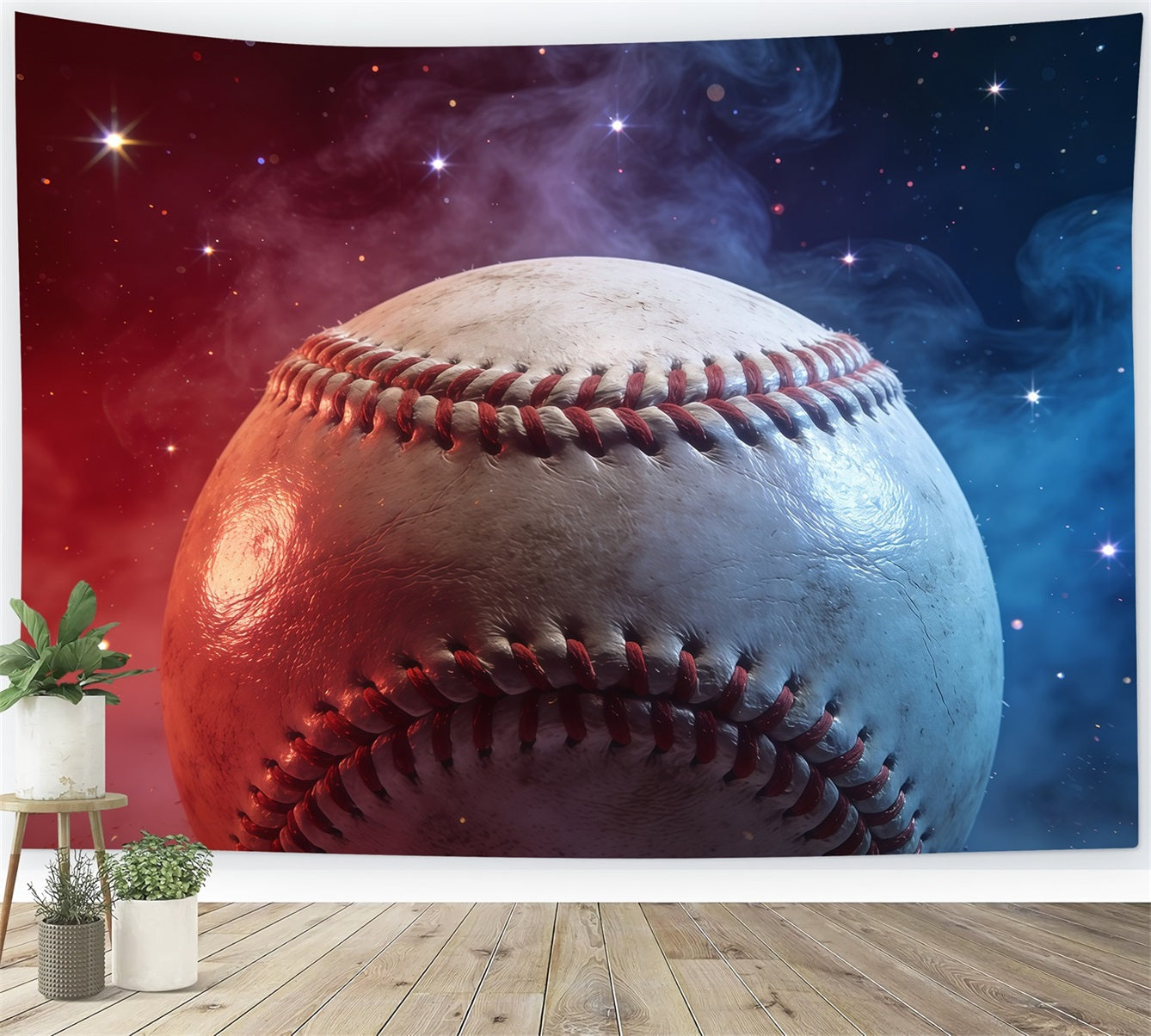 Baseball-Hintergrund Kosmisch Rot Blau Baseball Glow Sport-Hintergründe für Fotografie CSH61-188