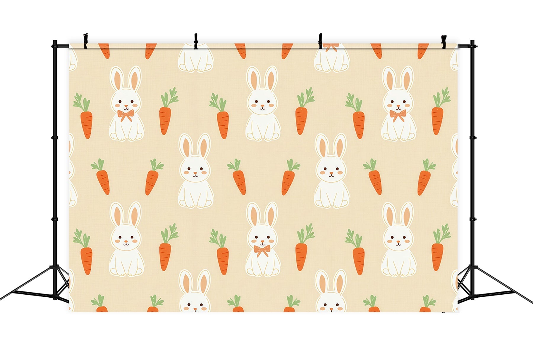 Osterhase-Fotohintergrund Cartoon-Druck Karottenmuster Oster-Fotohintergrund CSH61-32