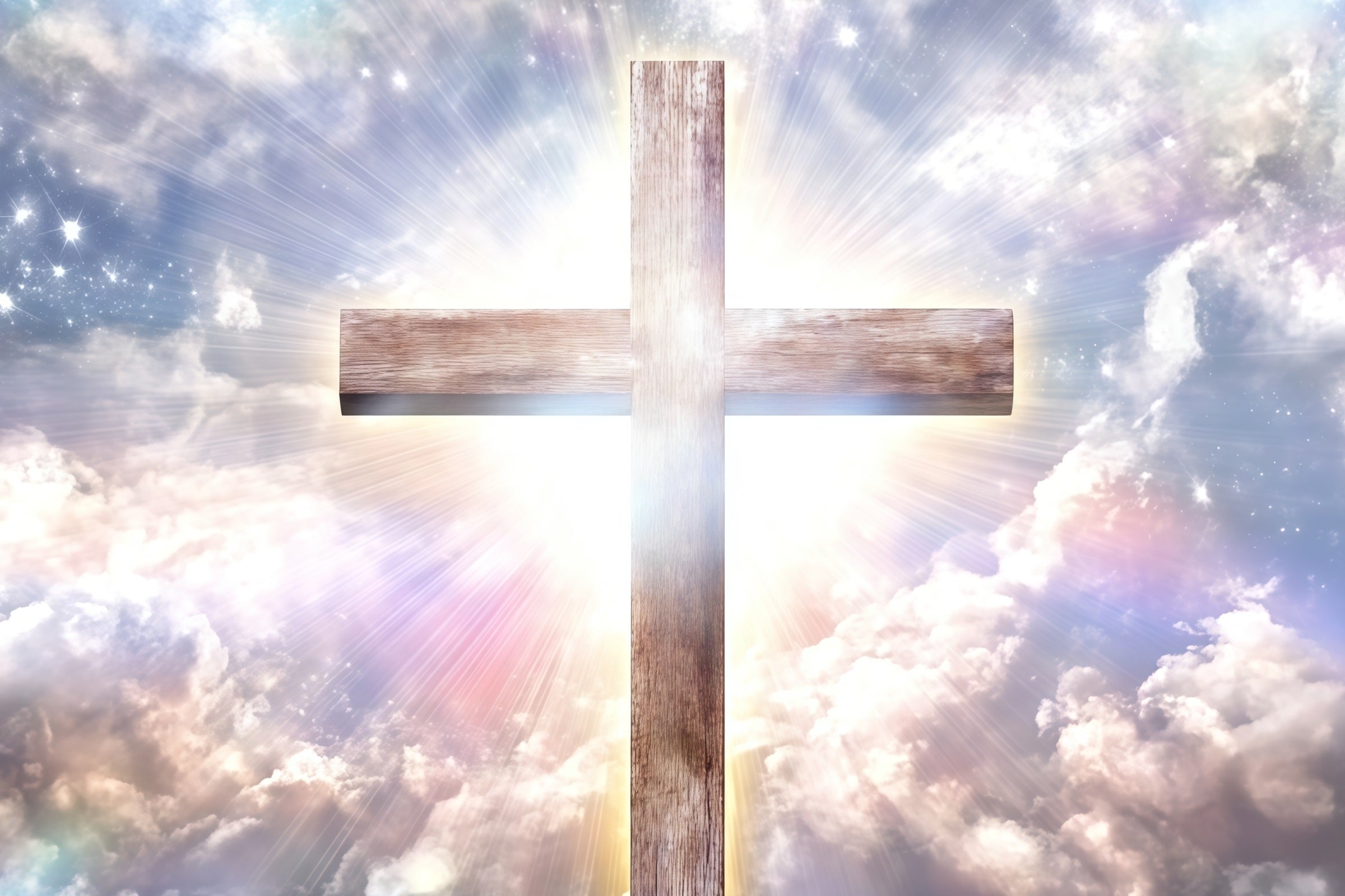 Kreuz-Hintergründe Strahlender Himmel Kreuz Herrlichkeit Oster-Hintergrundideen CSH61-37