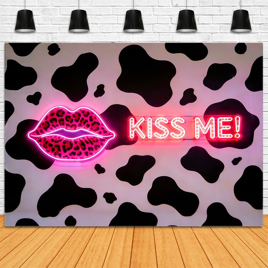 Küssende Lippen-Hintergrund Neonzeichen Pop-Wand Romantischer Hintergrund CSH61-98