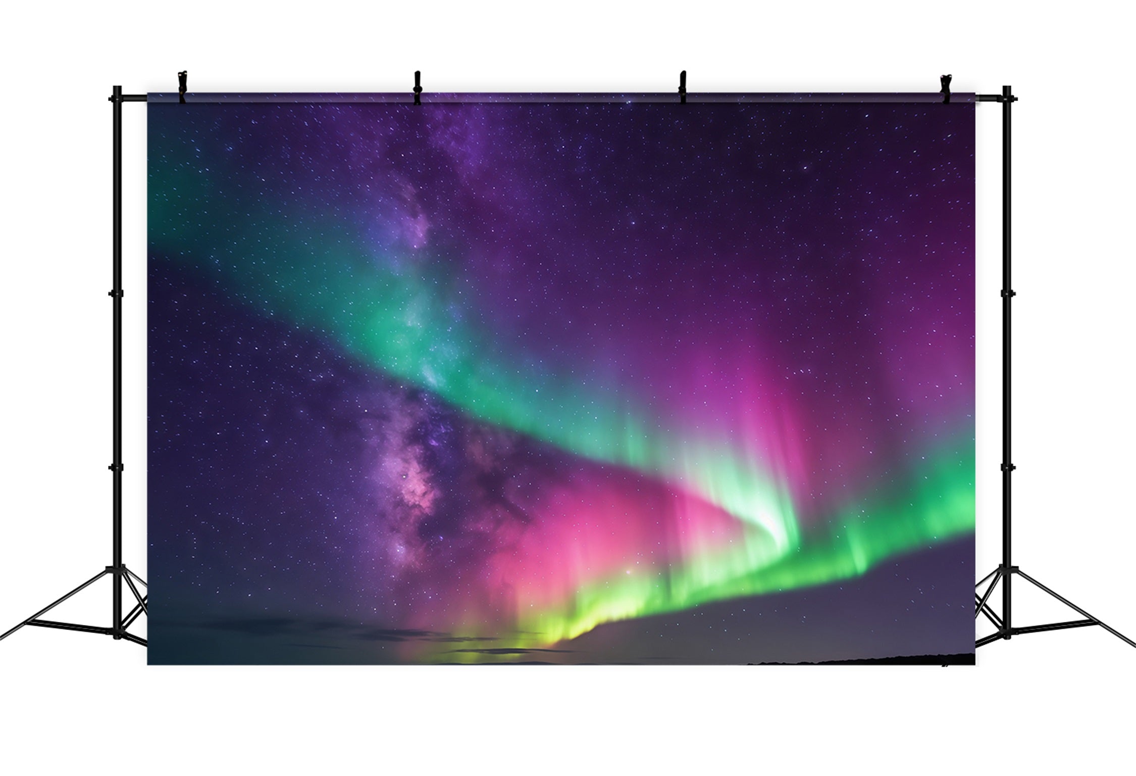 Himmelshintergrund Grün-lila Aurora Borealis Wolkenfotografie-Hintergrund CSH62-138