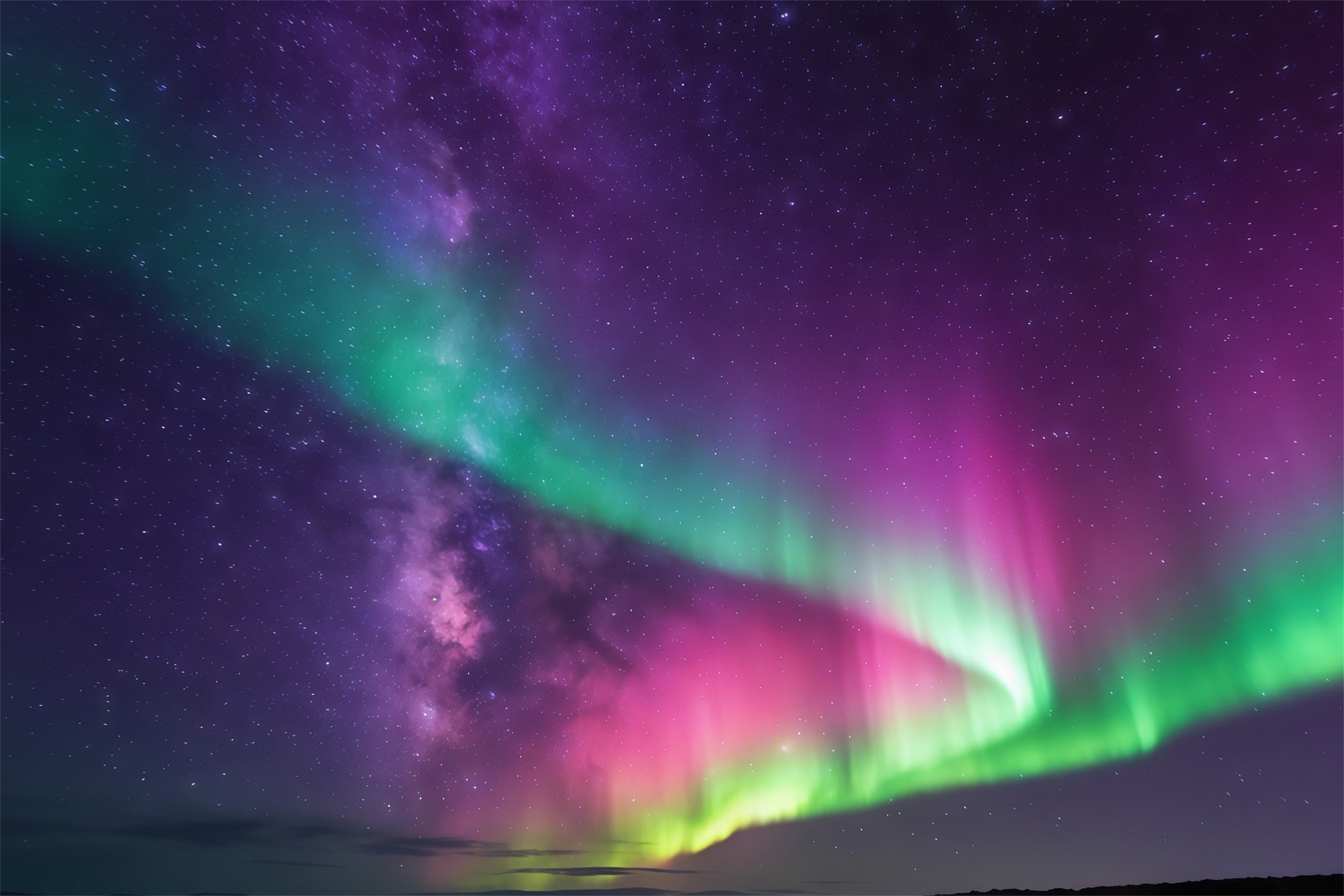 Himmelshintergrund Grün-lila Aurora Borealis Wolkenfotografie-Hintergrund CSH62-138