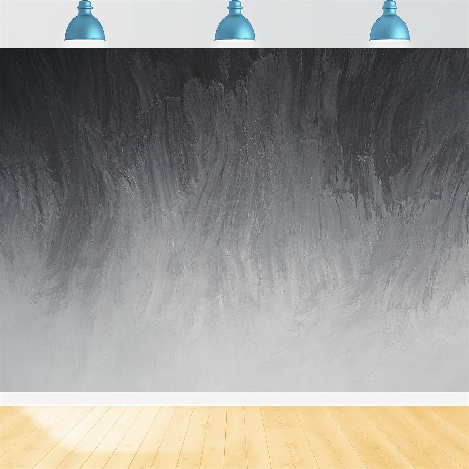Grauer Farbverlaufshintergrund Charcoal Ombre Brush Strokes Hintergründe für Porträtaufnahmen CSH62-53
