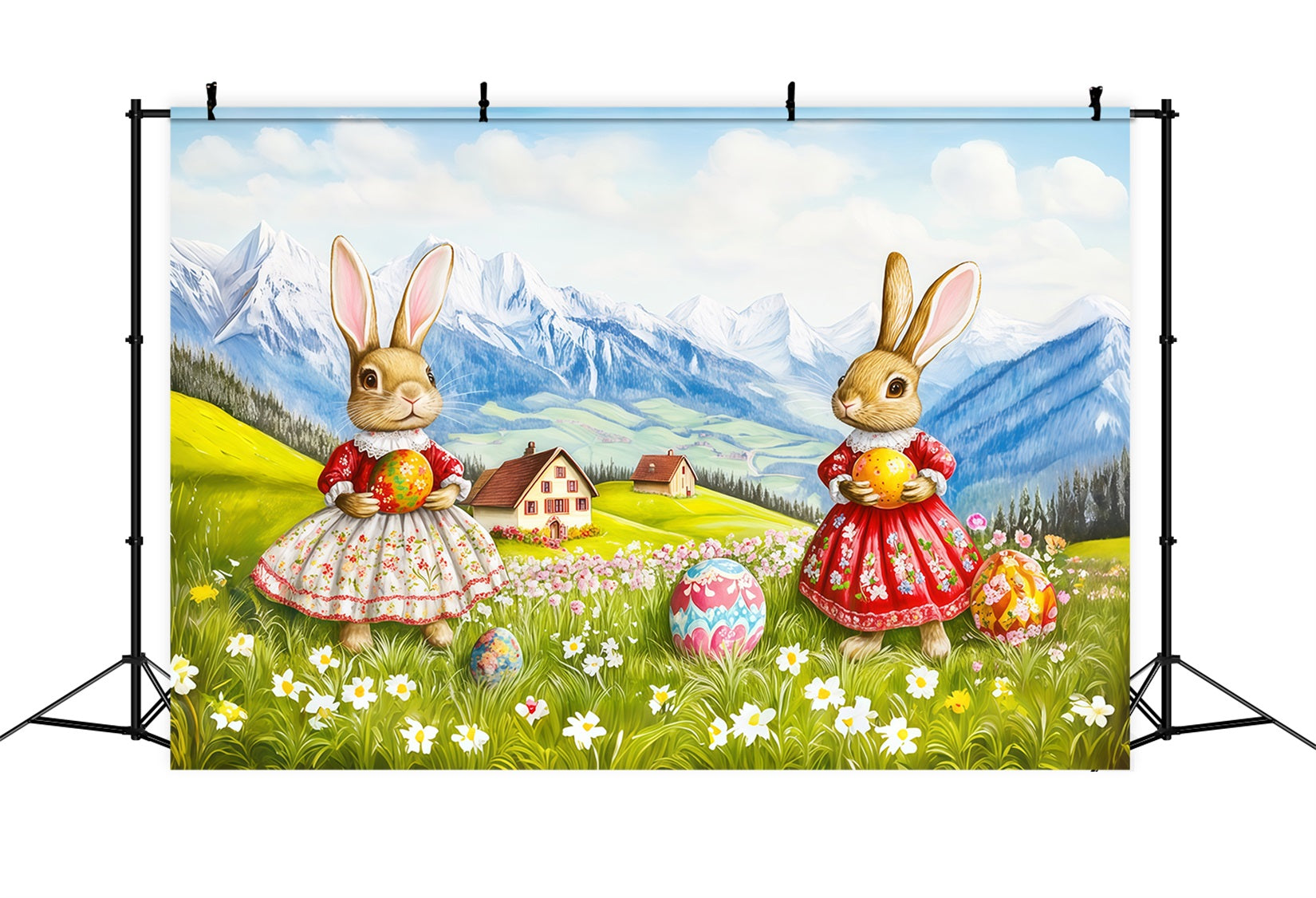 Ostern Natürlicher Hintergrund Hasenkleider Bergeier Osterhintergründe für Fotos CSH62-97