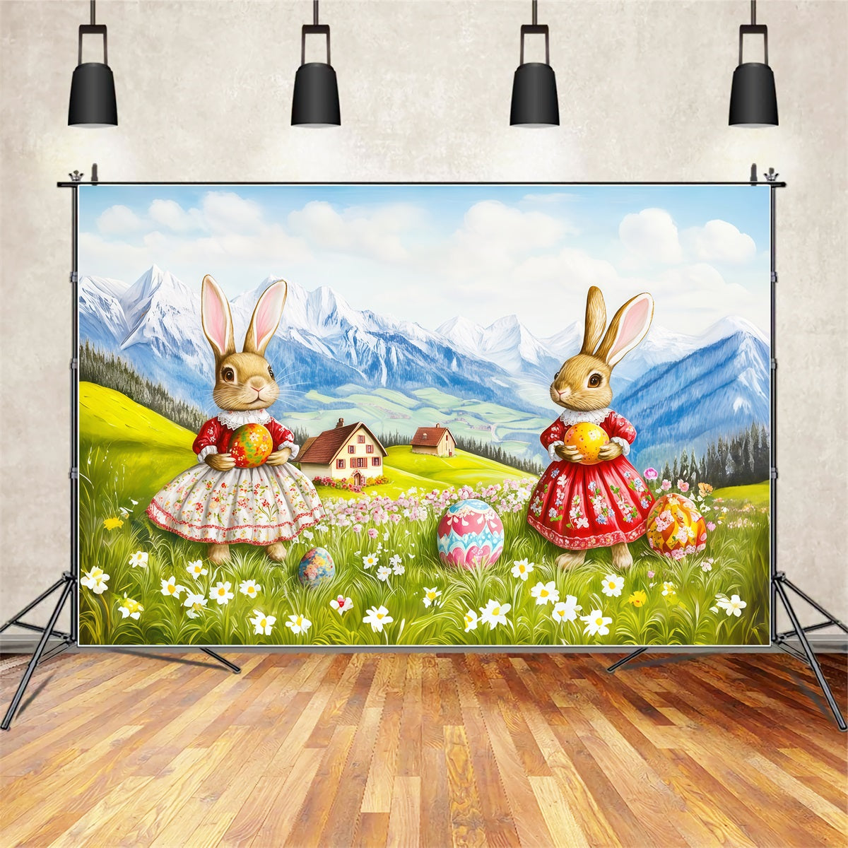 Ostern Natürlicher Hintergrund Hasenkleider Bergeier Osterhintergründe für Fotos CSH62-97