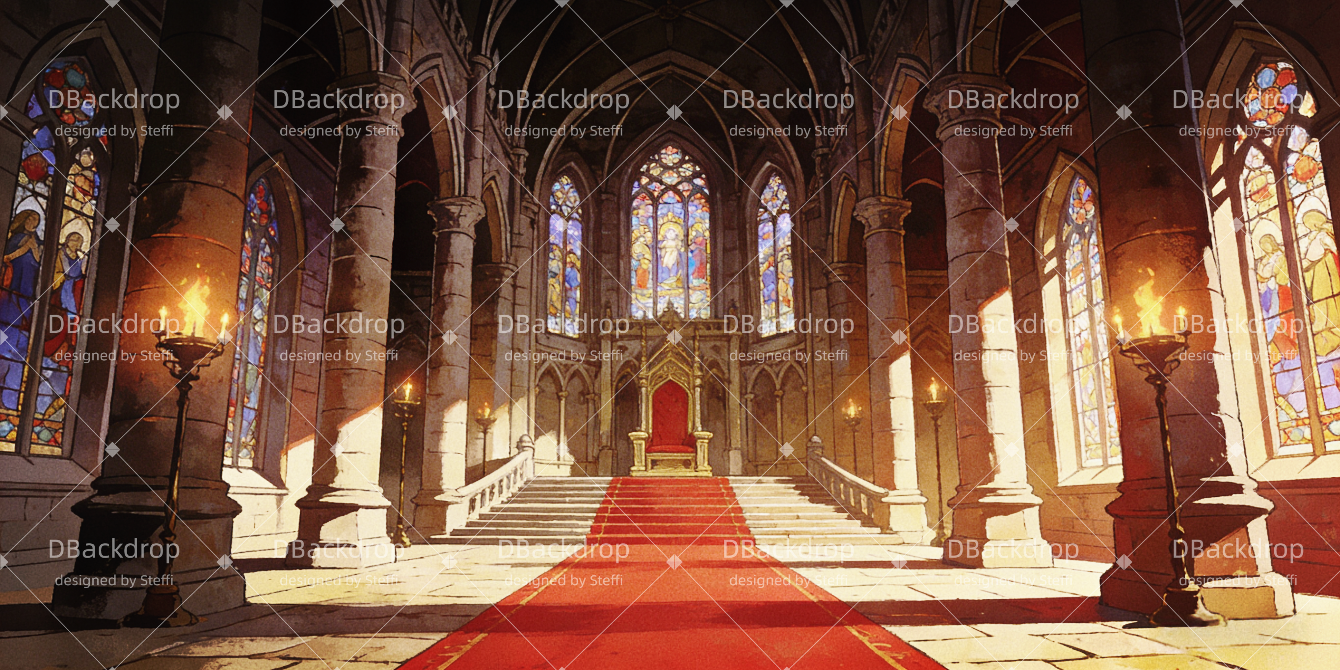 Theater Backdrops Cameiro-Burgsaal Theaterwand CSH63-T24