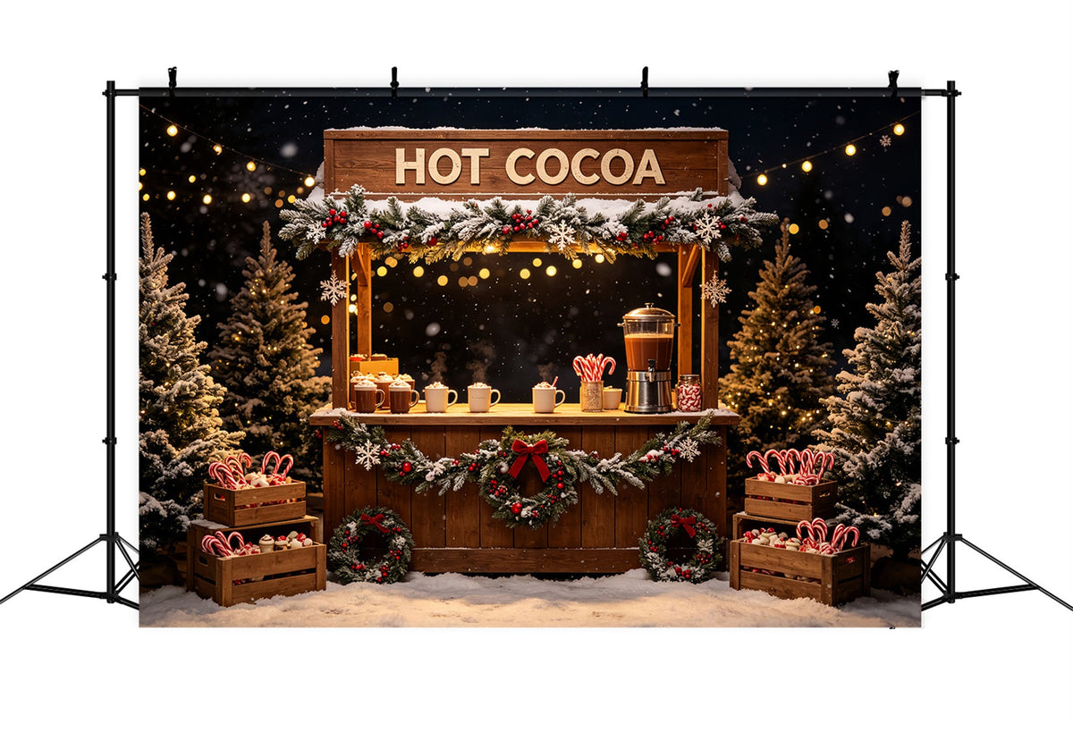 Weihnachtsfeier-Hintergrund Standdisplay Für Heiße Schokolade Weihnachtshintergrund CSH69-63