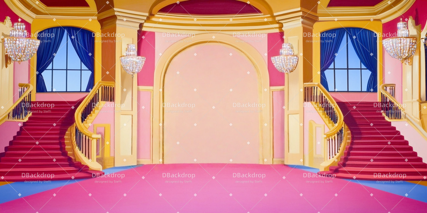 Günstige Theaterkulissen „Burgsaal“ Bühnenkulissen CSH59-T69