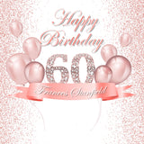 Benutzerdefinierter rosa 60. alles Gute zum Geburtstag Banner Fotografie Hintergrund D602