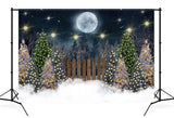 Weihnachtsbaum Nacht Mond Hintergrund für Fotografie D820