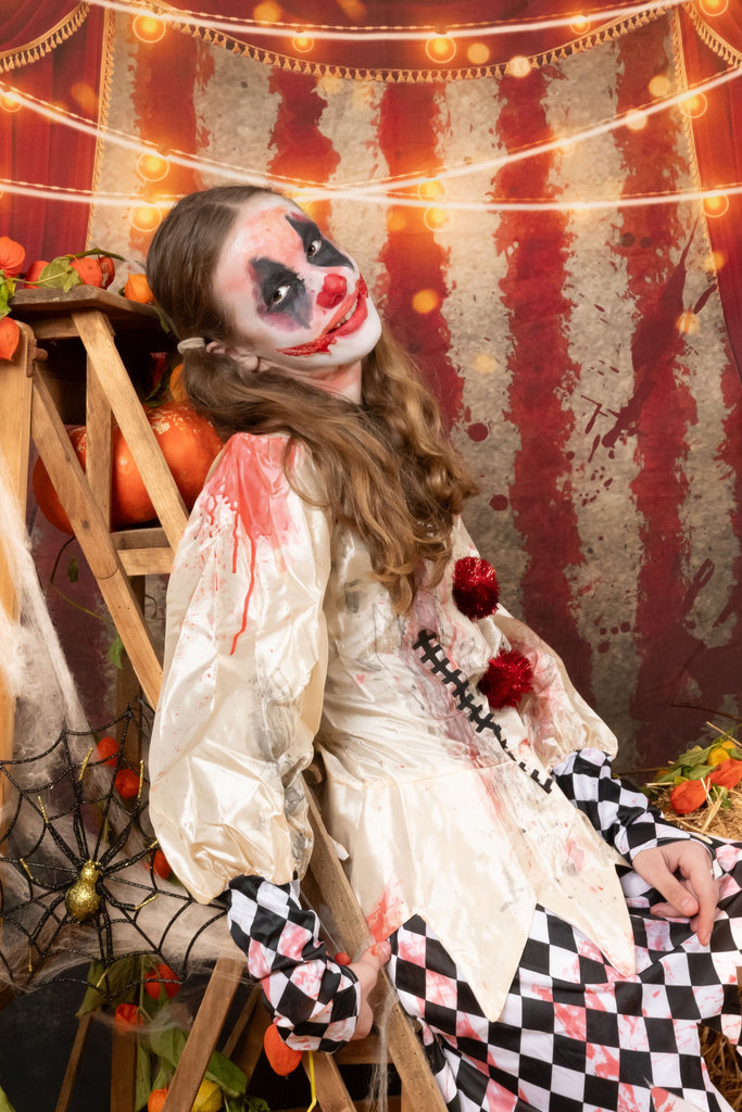 Halloween-Zirkus-roter Vorhang-Hintergrund für Fotografie D877
