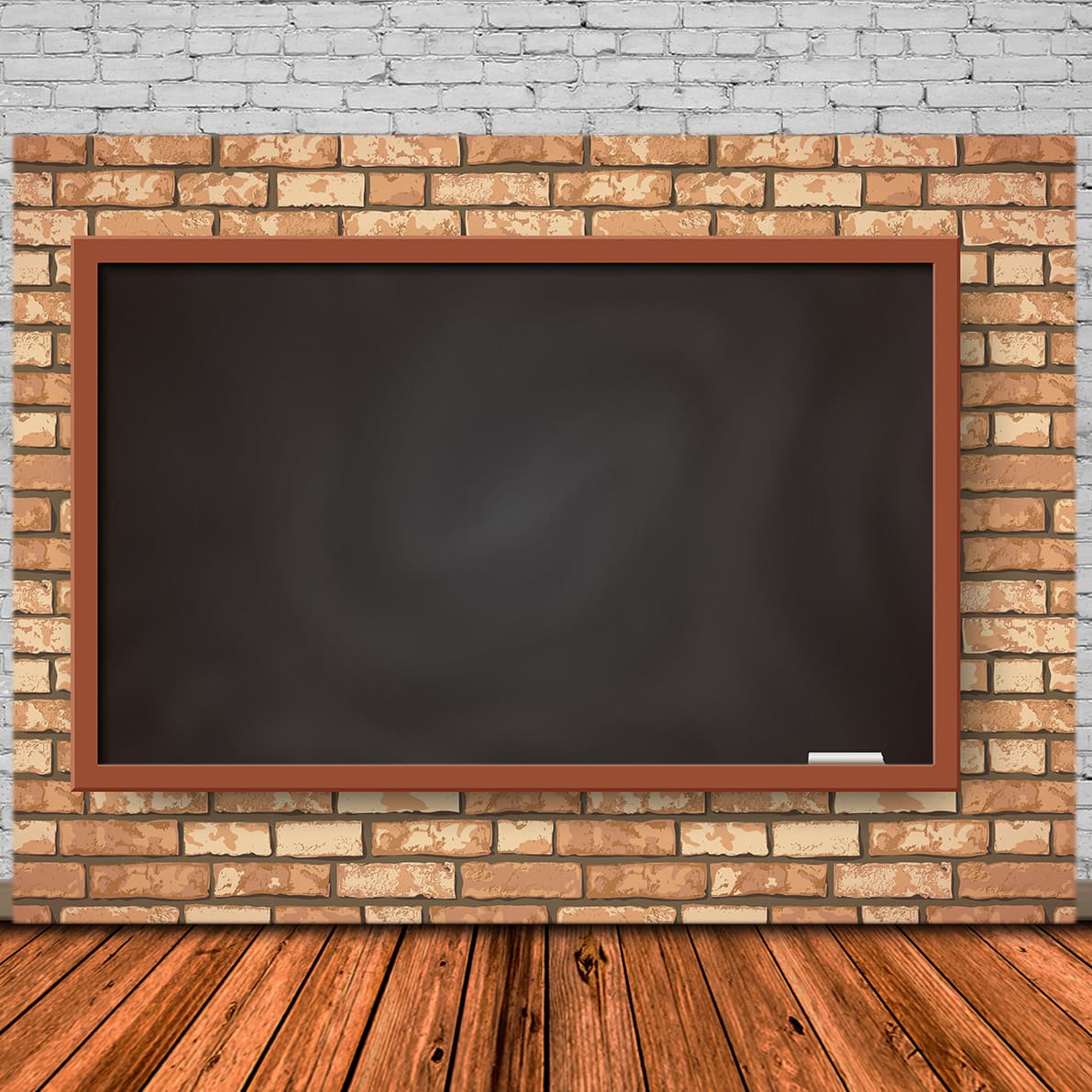 Blackboard Backsteinwand Back to School Hintergrund DBD7-36