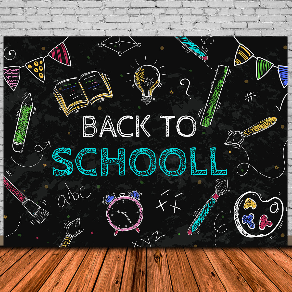 Back to School Kreidezeichnung Backdrop DBD7-60