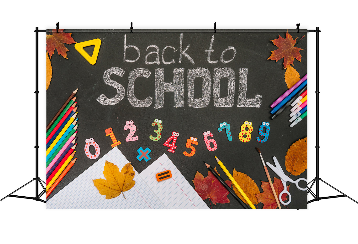 Back to School Kreidetafel Zeichnungen Backdrop DBD7-70