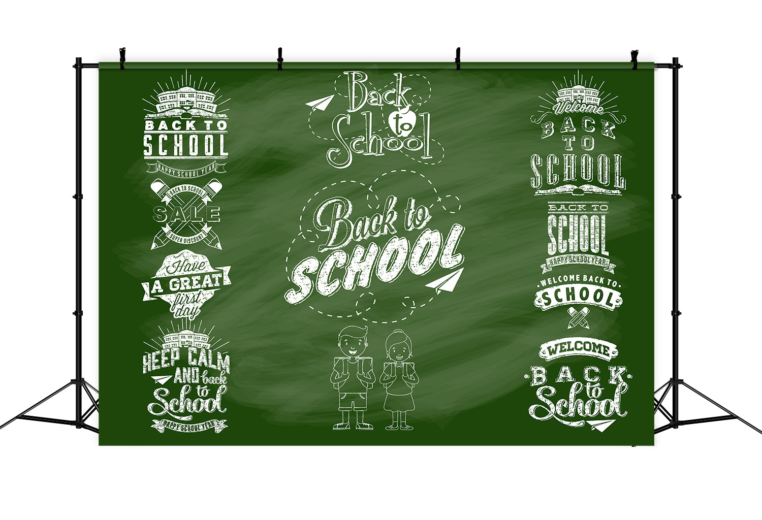 Back to School Gemalte Kreidetafel Hintergrund DBD7-76